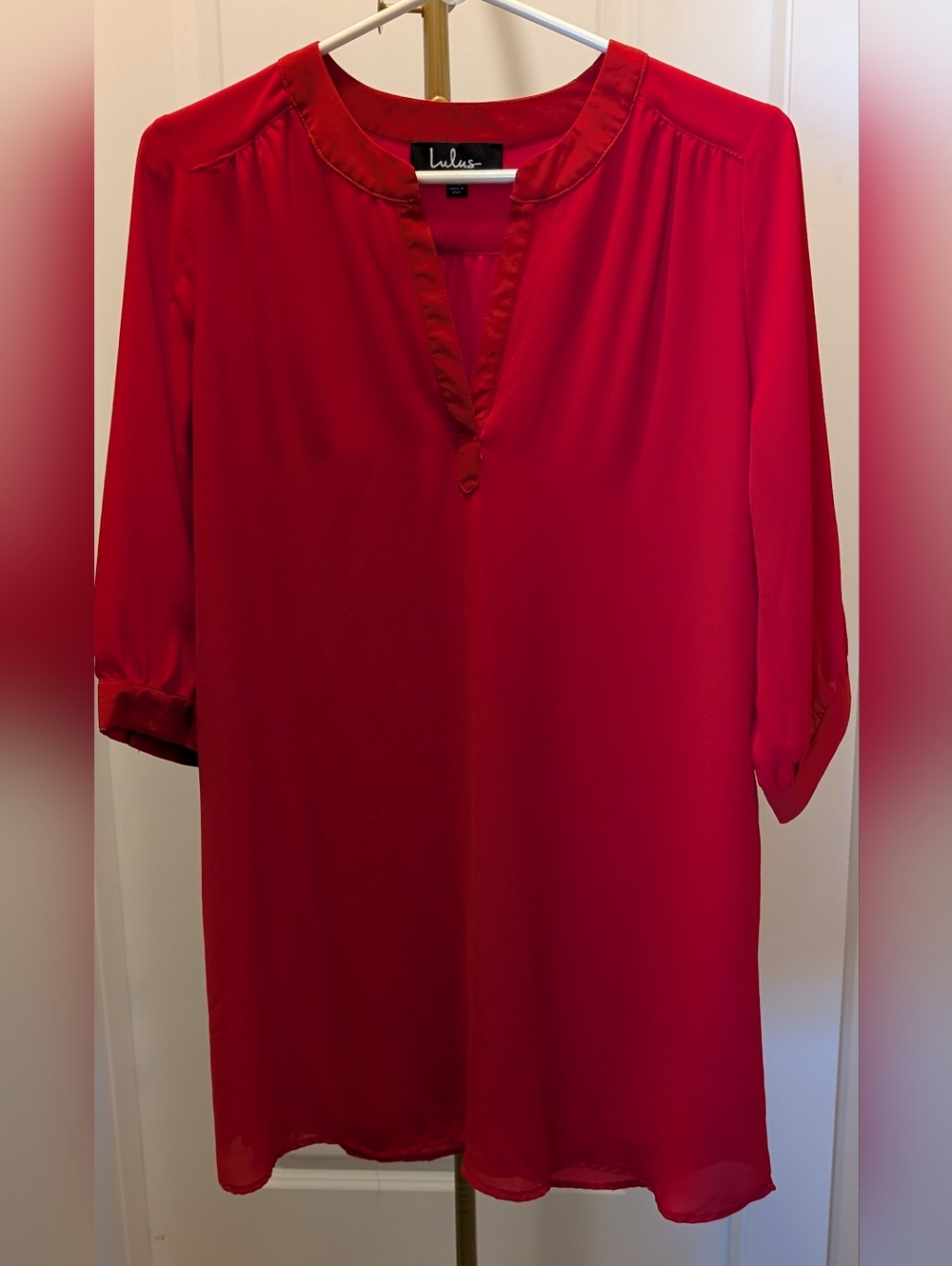 High Line Red Shift Dress